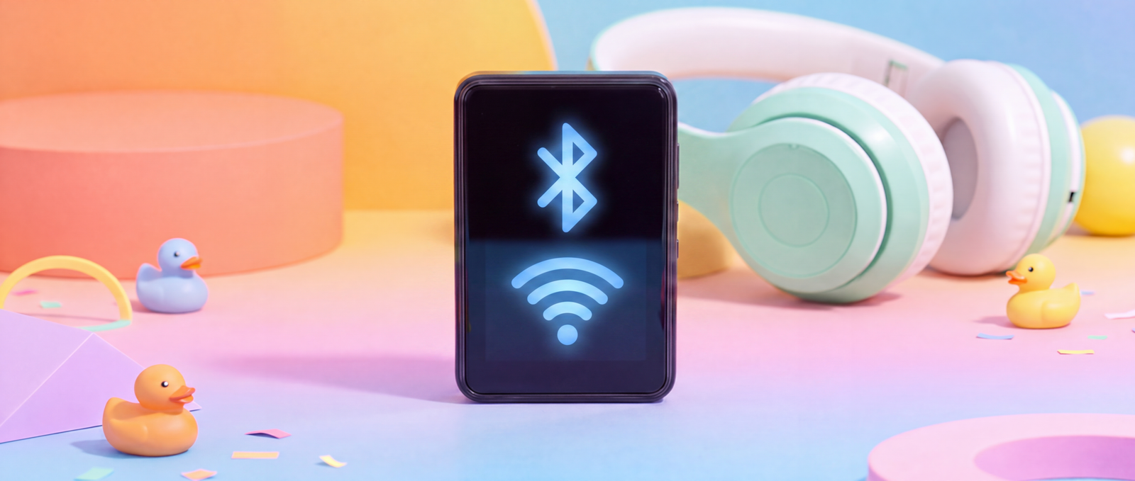 Bilby Music Player showing bluetooth and wifi